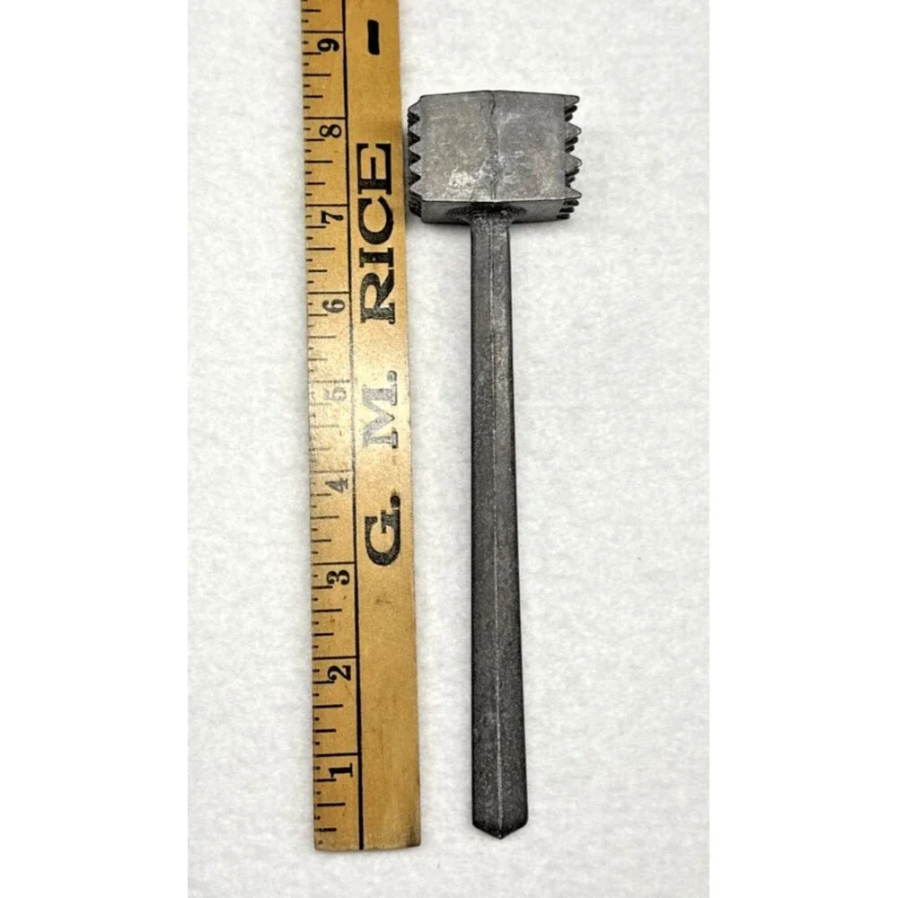 Cast Aluminum Meat Tenderizer Ice Crusher Mallet Hammer Kitchen Tool Vintage